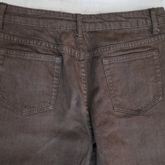 Coldwater Creek 5-Pocket Loden Green Jeans Size 12 Petite - Picture 4 of 5